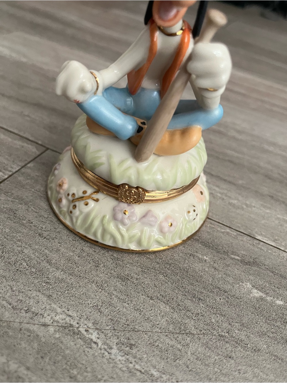 LENOX Disney PRACTICE WITH GOOFY Baseball Jewelry TREASURE BOX Trinket LN!! - Picture 3 of 6